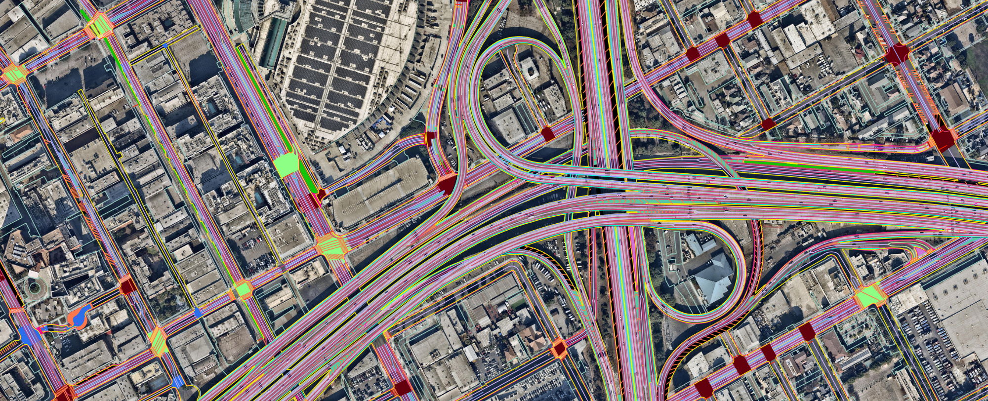 Advanced transportation feature map in California