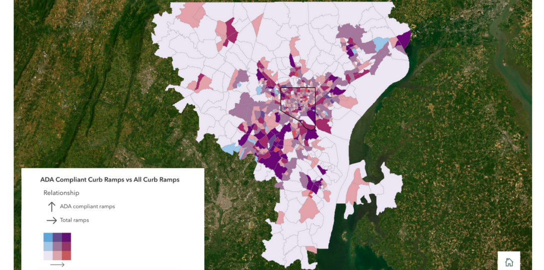 Using data from the US Census Bureau and MDOT, Ecopia analyzed multiple transportation features, including curb ramps, sidewalks, and crosswalks, to assess accessibility and equity in the region's transportation infrastructure.