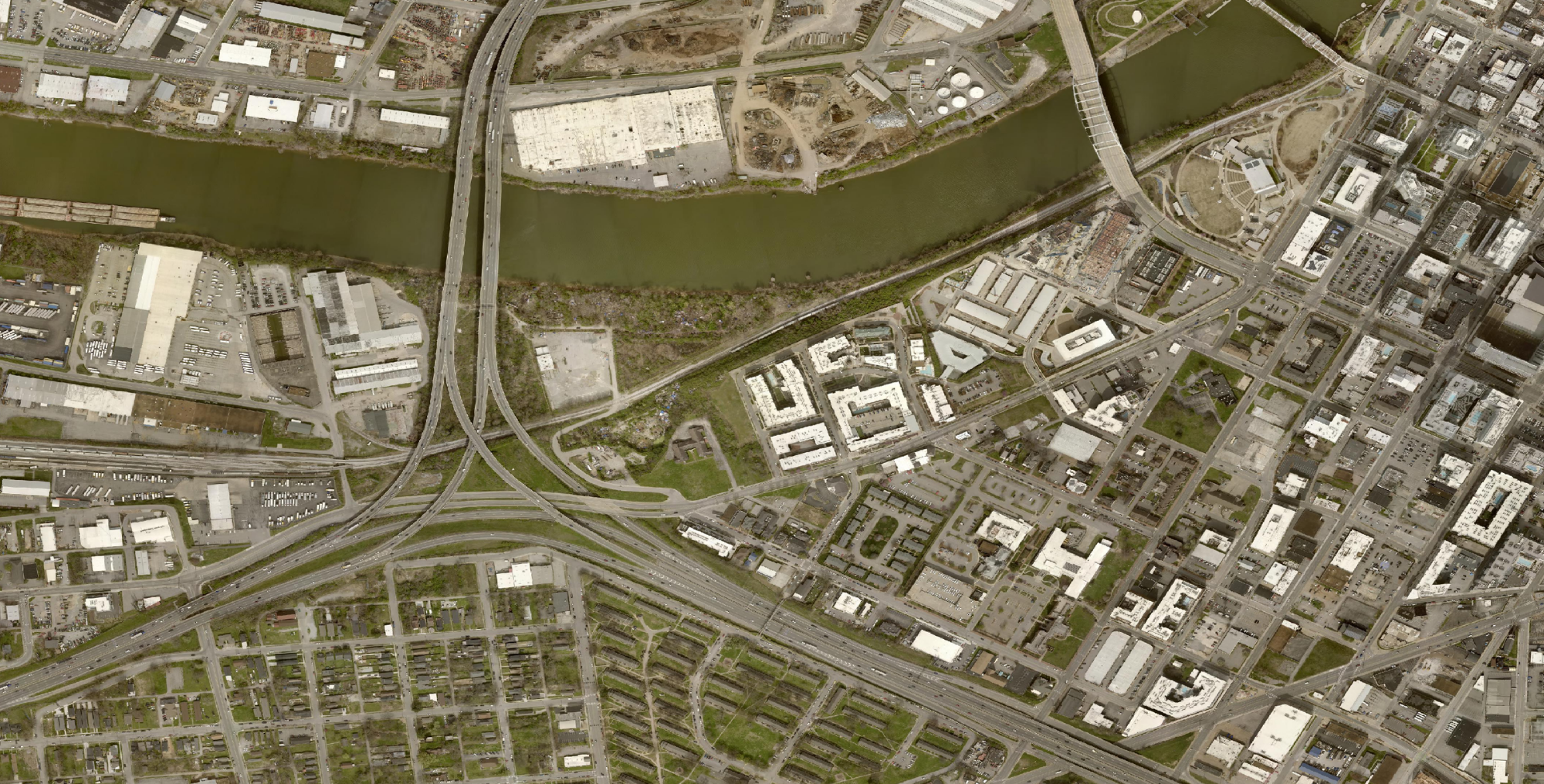 Land cover data and aerial imagery