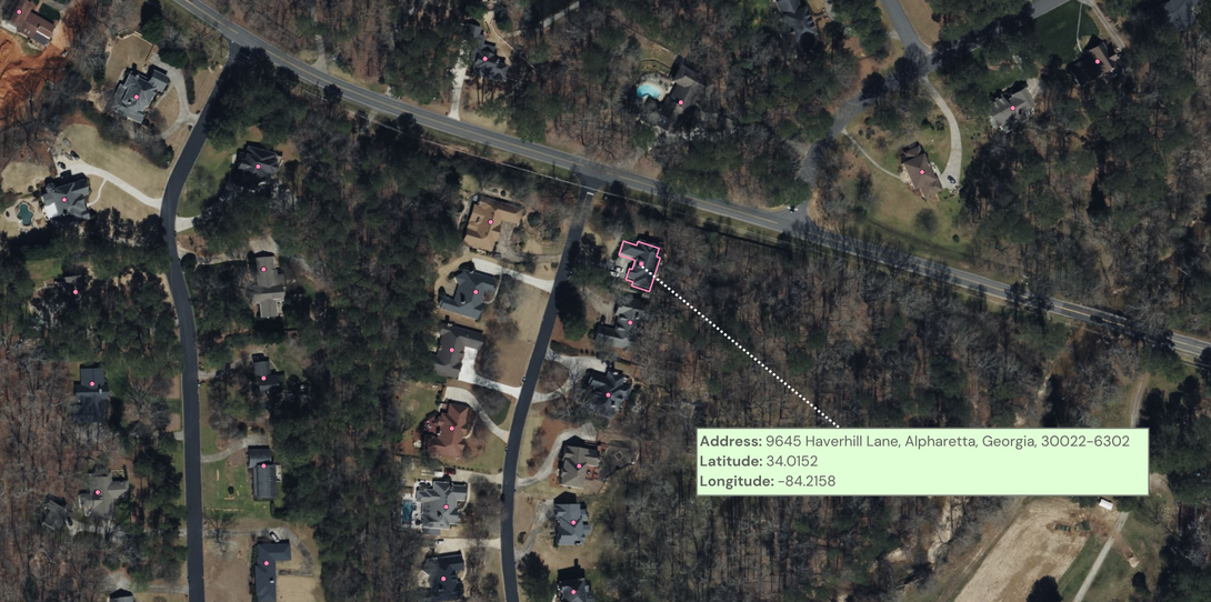 Example of a building-based geocode.