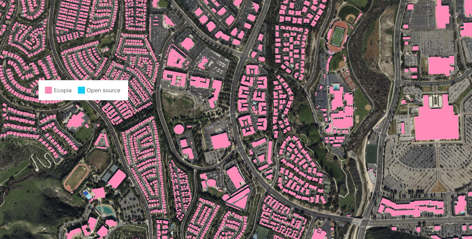 Open source building footprint comparison