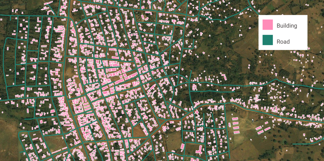 Building and road map of Ethiopia