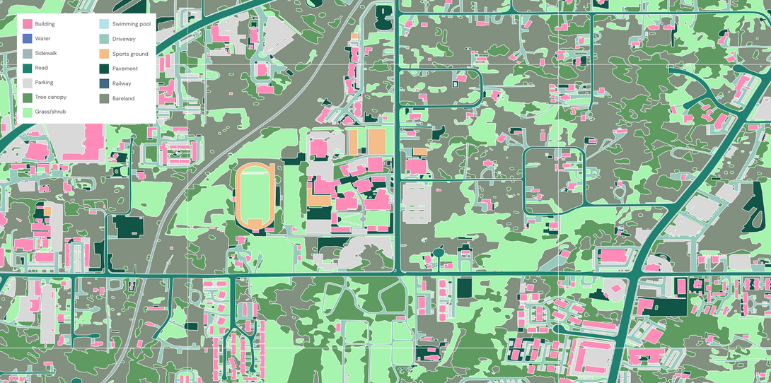 A sample of high-precision data extracted by Ecopia in Paradise, California.
