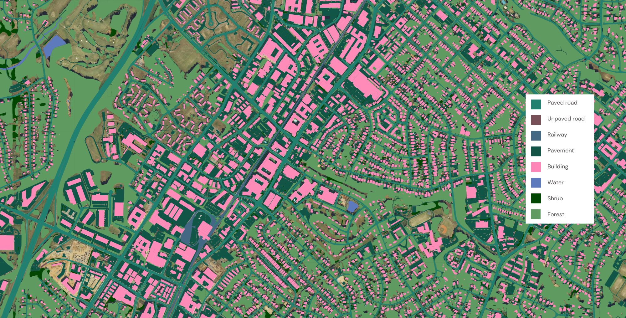 Impervious surface map North Carolina